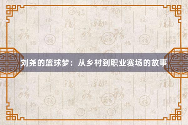 刘尧的篮球梦：从乡村到职业赛场的故事